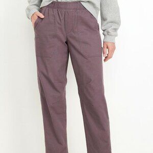 Old Navy High-Waisted Pulla Utility Pants in Wild Currant, Size Small Petite
